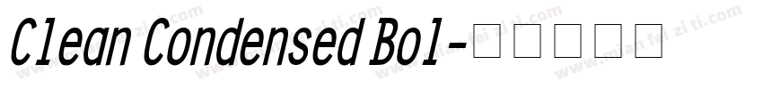 Clean Condensed Bol字体转换